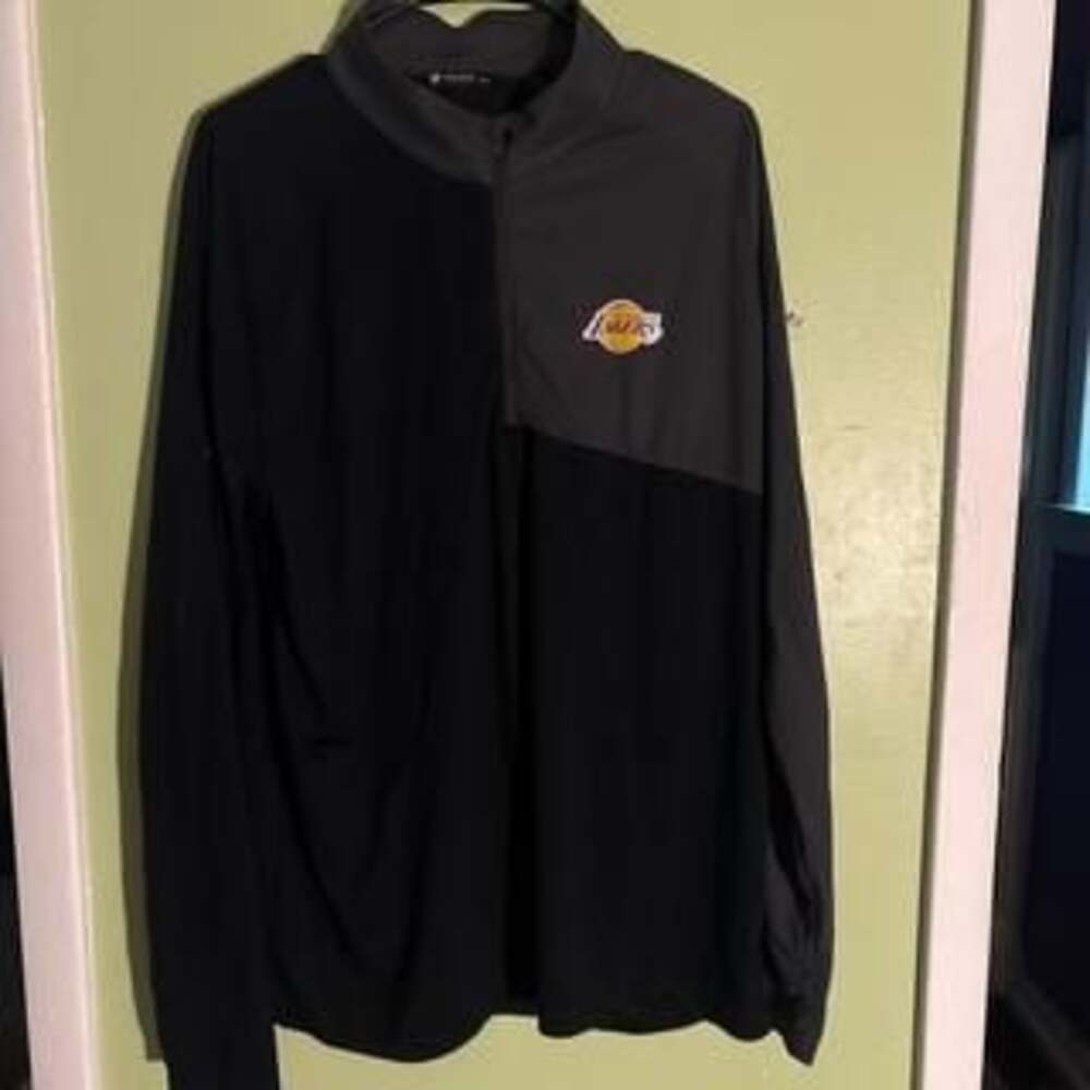 Nike Lakers Quarter Zip Sweatshirt - Black & Grey